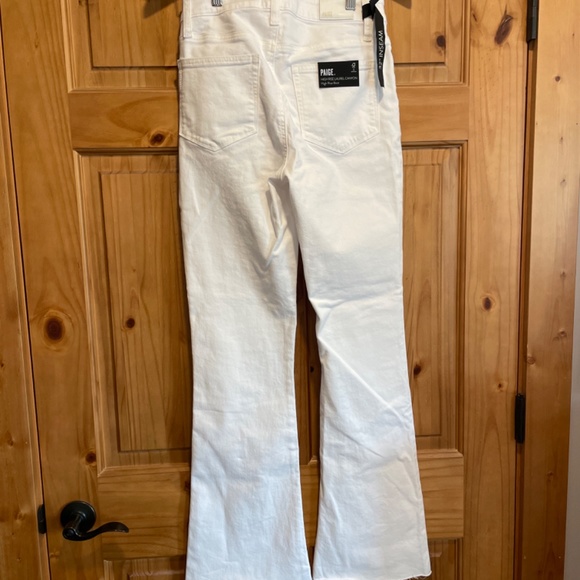 Paige High rise laurel canyon boot cut white jeans - Picture 3 of 4